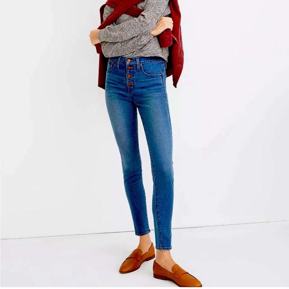 Madewell the high rise skinny 25 button down NWT